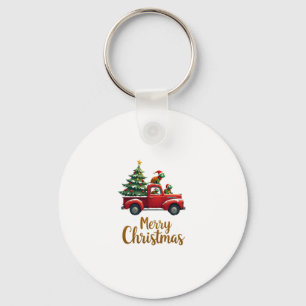 Sea Turtles Driving Christmas Tree Truck Turtle Ch Key Ring