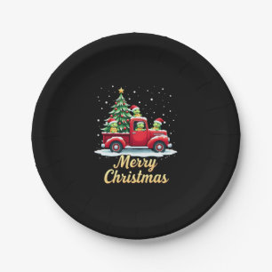 Sea Turtles Driving Christmas Tree Truck Turtle Ch Paper Plate