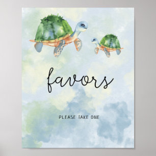 Sea turtles - Favours Poster