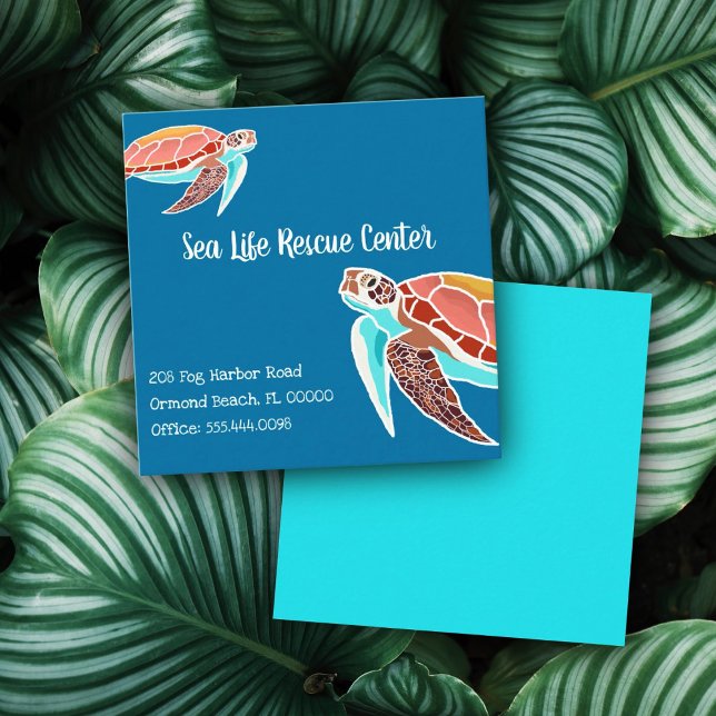 Sea Turtles Illustrated  Business Cards (Creator Uploaded)
