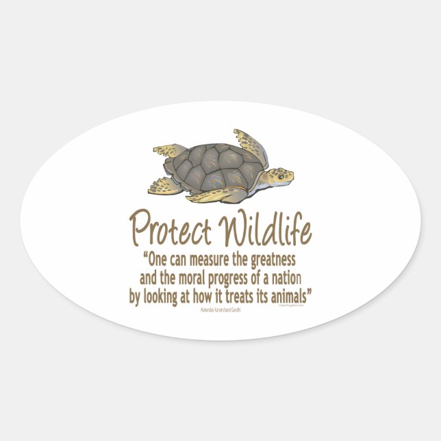 Sea Turtles Oval Sticker (Front)