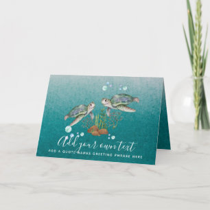 SEA TURTLES Personalised Card
