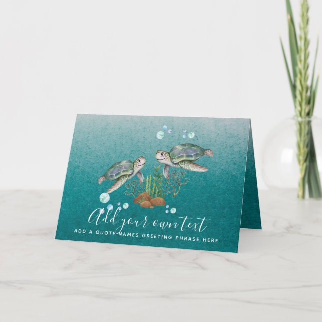 SEA TURTLES Personalised Card (Front)