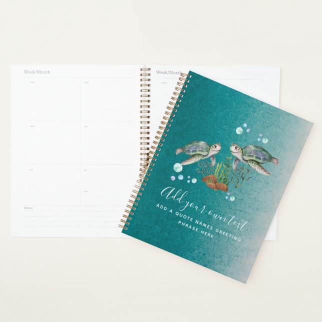 SEA TURTLES Personalised Planner (Display)