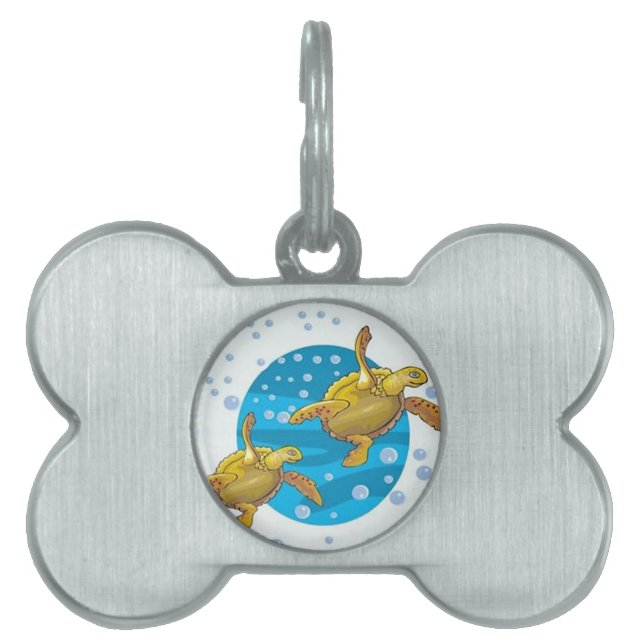 Sea Turtles Pet Name Tag (Front)