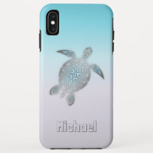 Sea Turtles Silver Monogram Animal Case-Mate iPhone Case