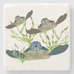 Sea Turtles Stone Coaster