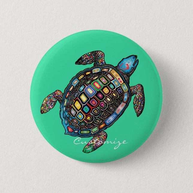 Sea Turtles Thunder_Cove 6 Cm Round Badge (Front)