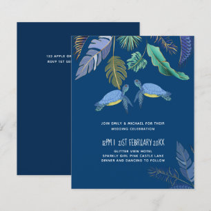 Sea Turtles Wedding Blue Yellow