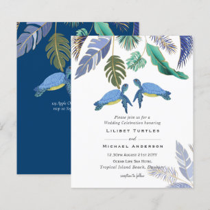 Sea Turtles Wedding Blue Yellow