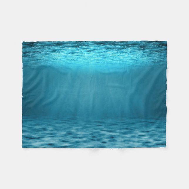 Sea Underwater Fleece Blanket (Front (Horizontal))