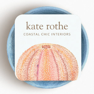Sea Urchin Beachy Coastal Theme Business Card