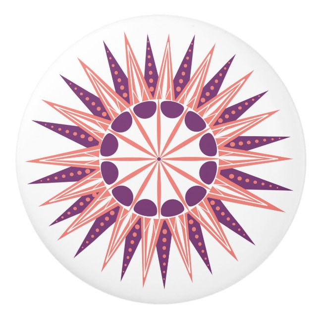 Sea Urchin  Ceramic Knob (Front)