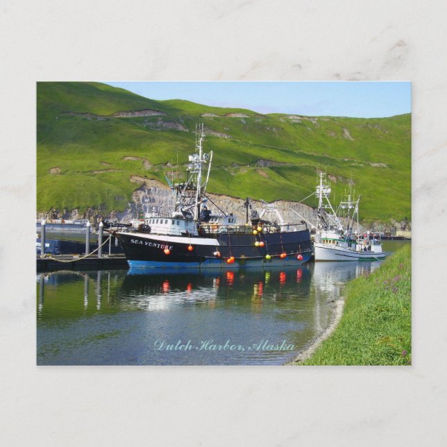 Sea Venture at the spit, Dutch Harbour, Alaska Postcard (Front)