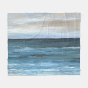 Sea View 266 blue ocean Fleece Blanket