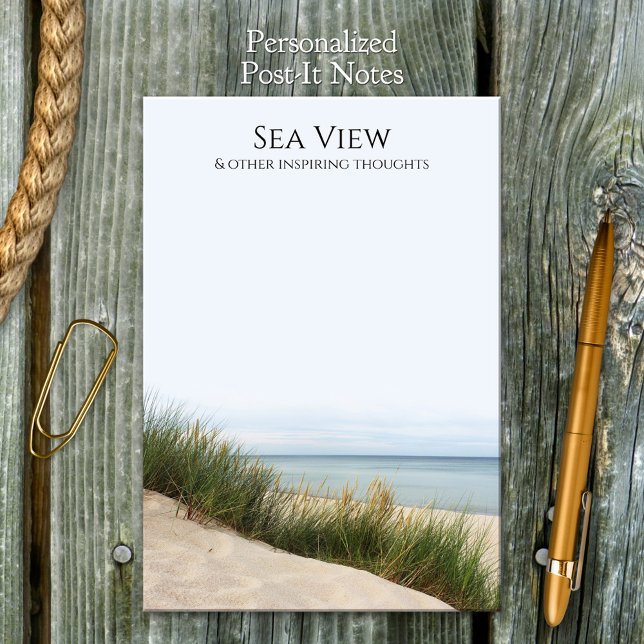 Sea View Beach Dunes Notes (Post it notes featuring an image of a coast with dunes. Beautiful for sea lovers.)
