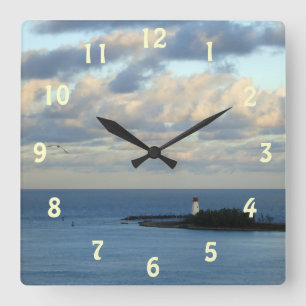 Sea View II Square Wall Clock