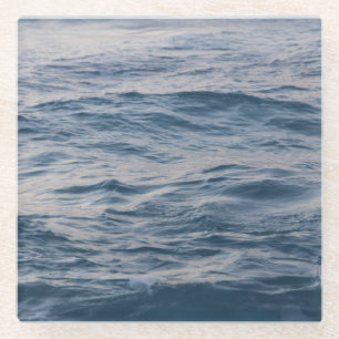 Sea water closeup glass coaster