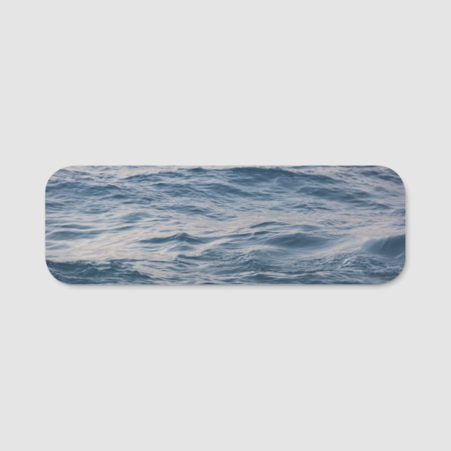 Sea water closeup   name tag (Front)