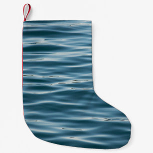 Sea water in the morning small christmas stocking