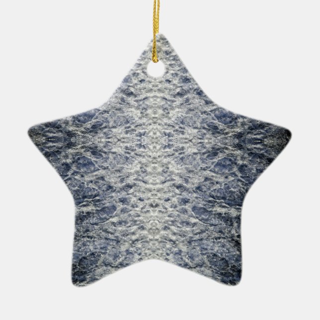 Sea water pattern ceramic tree decoration (Front)