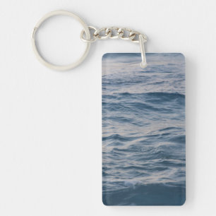 Sea Water Ripple Close-Up Photo Key Ring