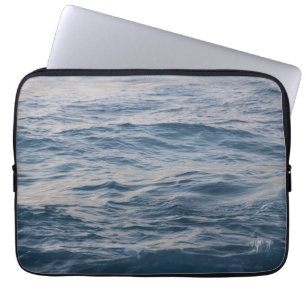 Sea Water Ripple Close-Up Photo Laptop Sleeve