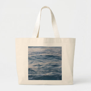 Sea Water Ripple Close-Up Photo Large Tote Bag