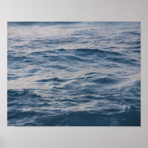 Sea Water Ripple Close-Up Photo Poster