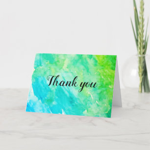 Sea Watercolor CoastalPainting Thank You Card