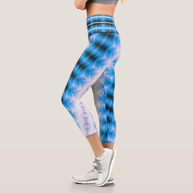 sea wave  capri leggings (Left)