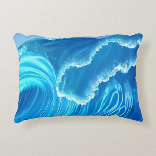 Sea wave design - Flowing Wave  Decorative Cushion