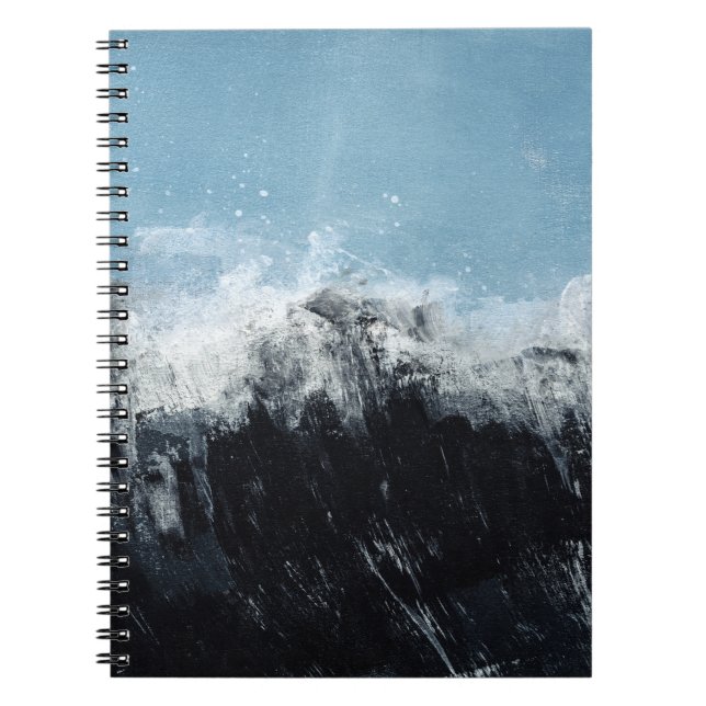 Sea wave: hand-painted design notebook (Front)