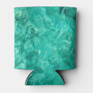 Sea Wave: Turquoise Liquid Background Can Cooler