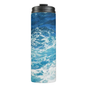 Sea Waves Blue Ocean Pattern Thermal Tumbler