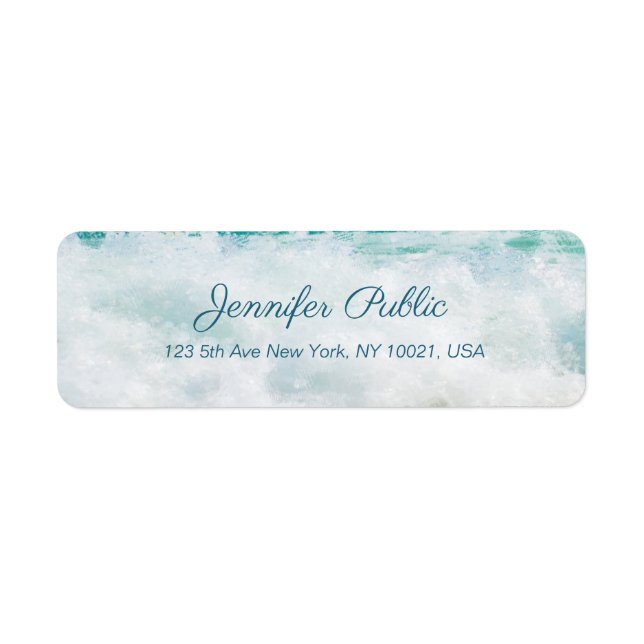 Sea Waves In Oil Handwritten Script Text Return (Front)