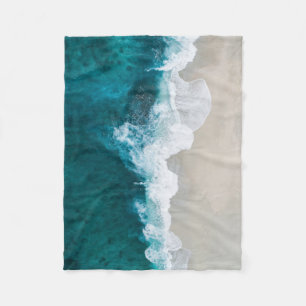 Sea Waves - Maldives Shore Fleece Blanket