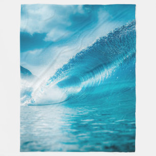 Sea waves photography #4 fleece blanket