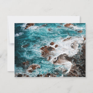 Sea waves postcard