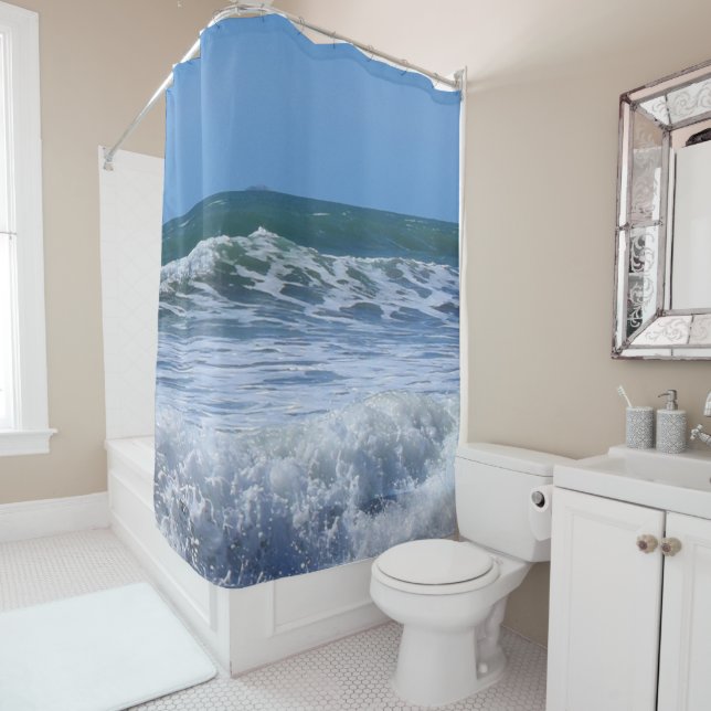 Sea Waves Shower Curtain (In Situ)