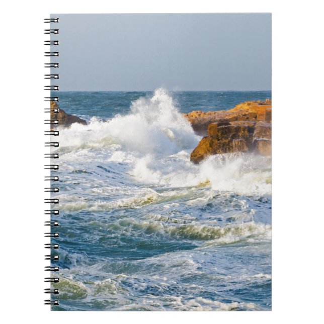Sea waves spiral notebook (Front)