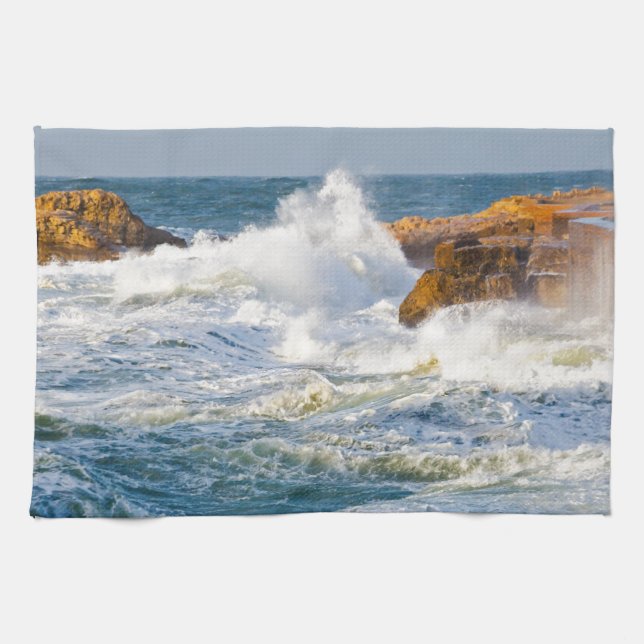 Sea waves tea towel (Horizontal)