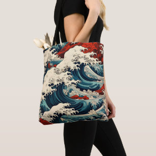 Sea Waves Ukiyo-e Tote Bag