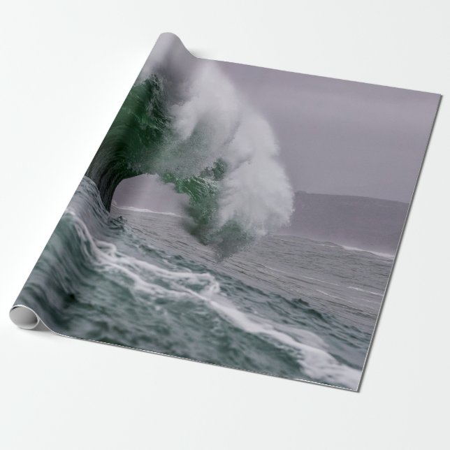 SEA WAVES WRAPPING PAPER (Unrolled)