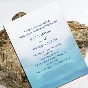 Sea Wedding Rehearsal Dinner Invitation