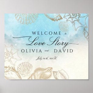 Sea Wedding Summer Ocean Beach Welcome Sign