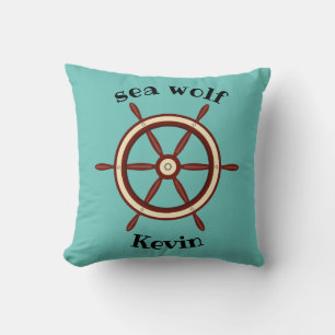 "SEA WOLF" ,steering wheel, personalised Cushion