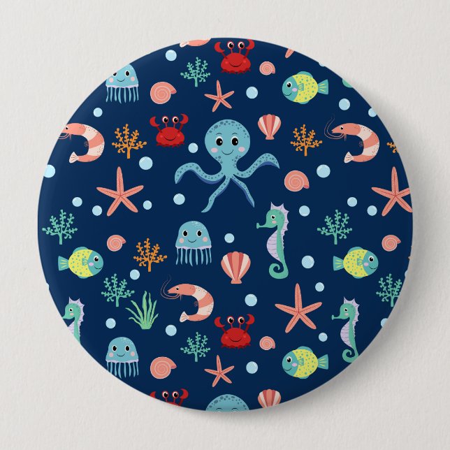 Sea World 10 Cm Round Badge (Front)