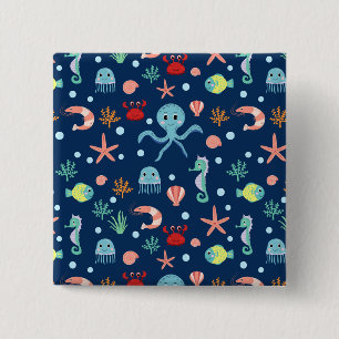 Sea World 15 Cm Square Badge