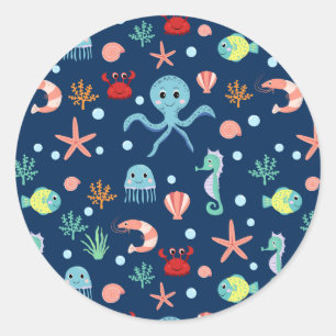 Sea World Classic Round Sticker
